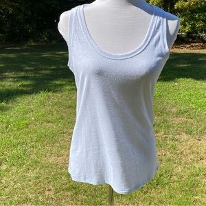 prAna TOP TANK WHITE SLUB KNIT TEE SCOOP NECK SLEEVELESS Size S